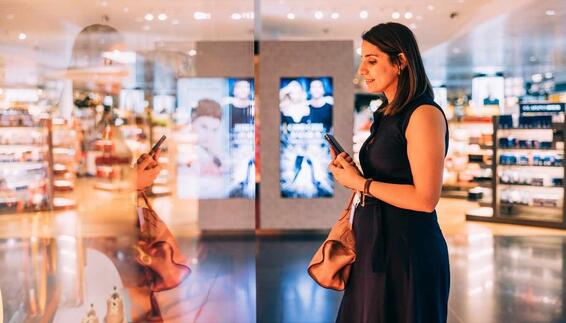 Airport Shopping Woman shopping at the airport