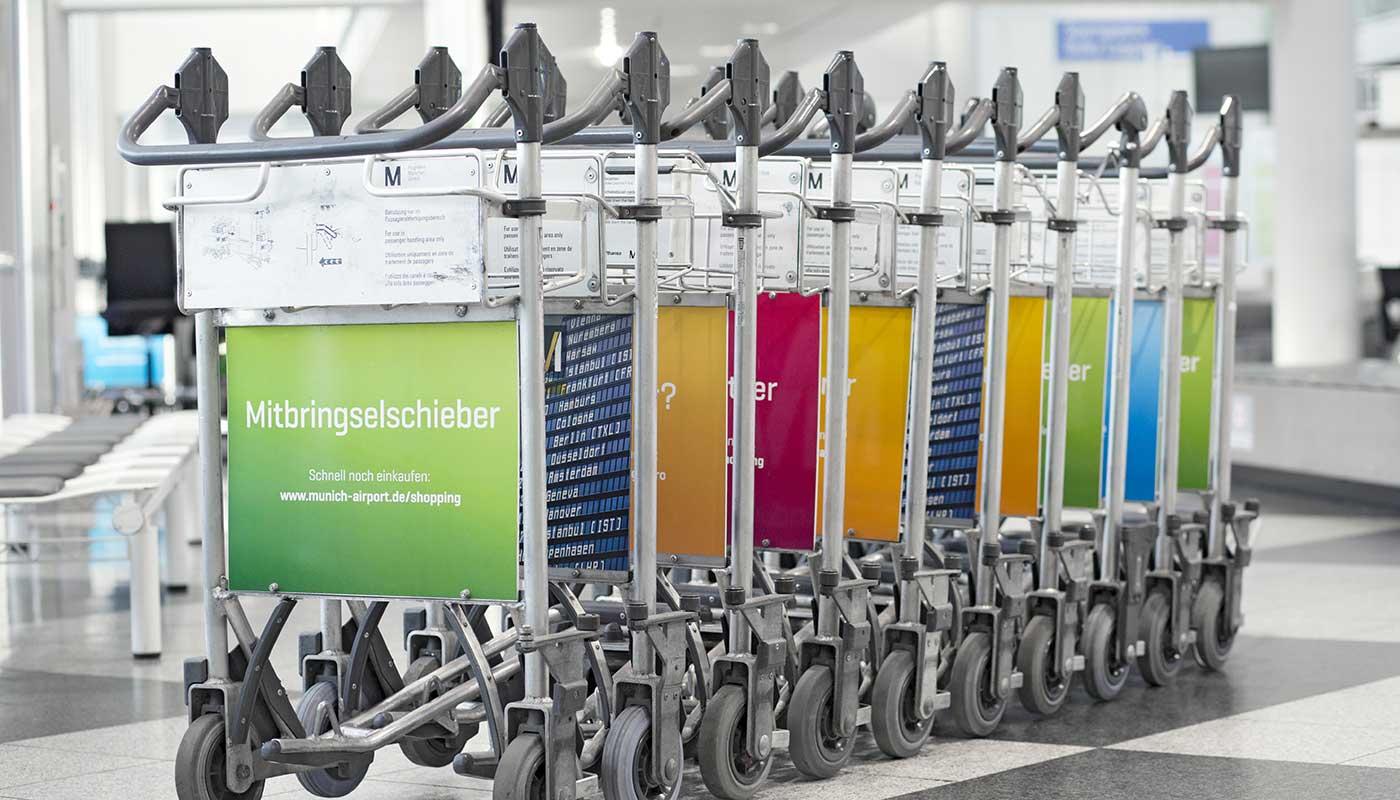 Use a trolley to transport your luggage Use a trolley to transport your luggage