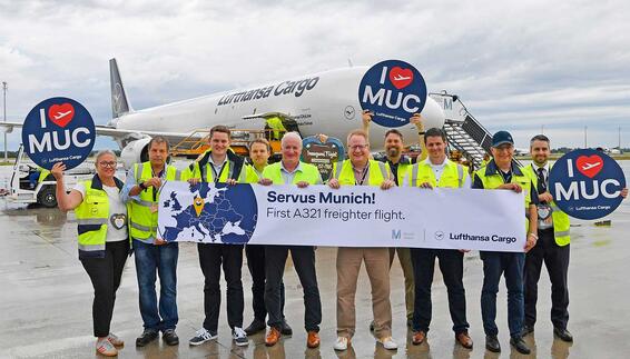 Start der neuen Frachtverbindung von Lufthansa Cargo am Münchner Airport
