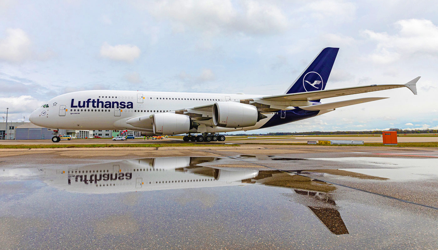 Lufthansa Airbus A380 back in Munich - Munich Airport